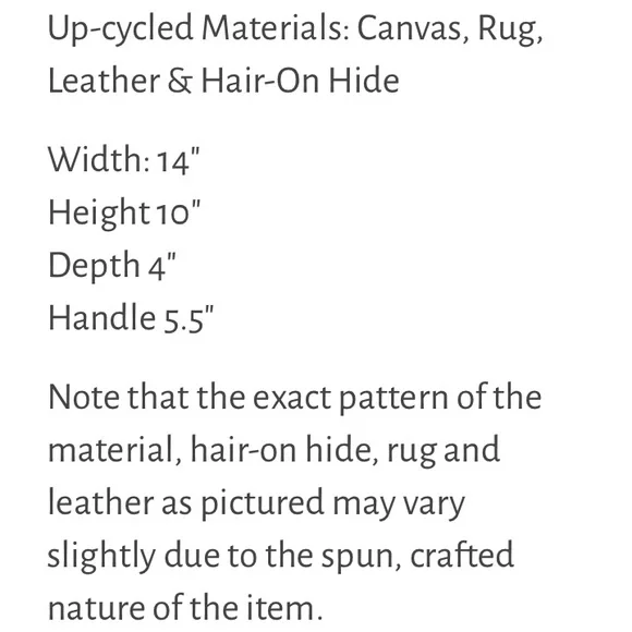 Myra Bag THE ARIZONA backpack purse upcycled leather hair on canvas - Picture 4 of 11